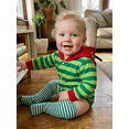 thumbnail image 3 of RUINIXCW Newborn Baby Boy Girl Halloween Caterpillar Costume Infant Baby Boy Fall Winter Clothes Long Sleeve Hooded Stripe Zipper Romper and Stockings, 3 of 9