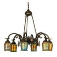 thumbnail image 4 of Meyda Tiffany 149190 Favrile 6 Light 28" Wide Chandelier - Custom / Mahogany Bronze, 4 of 5