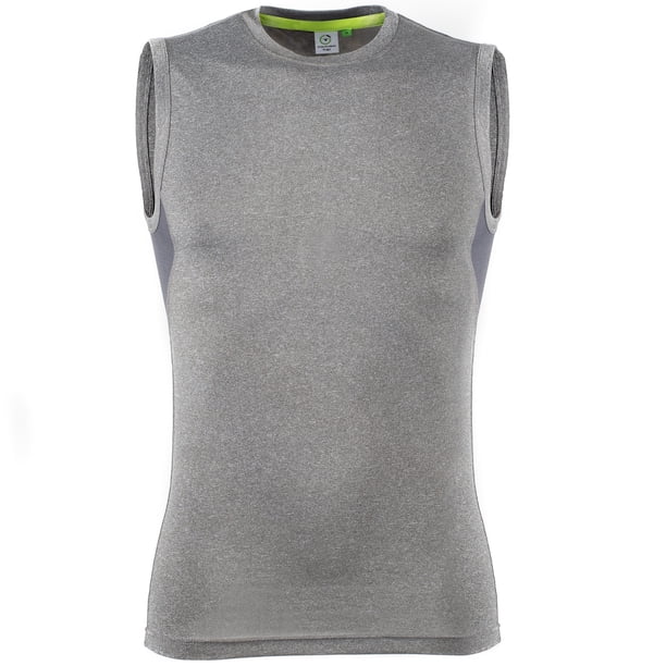 Tombo Teamsport - Camiseta de fitness sin mangas Modelo Sleeveless hombre caballero (Gris jaspeado/Gris)