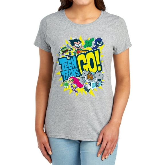 Teen Titans Go Go Women's T Shirt, Athletic Heather, Small