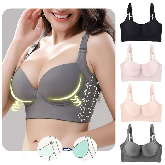Darzheoy Bras for Women No Underwire Ladies Fashion Comfortable Breathable No Steel Ring Seven-breasted Lift Breasts Bra Ladies Underwear 50/115CDE