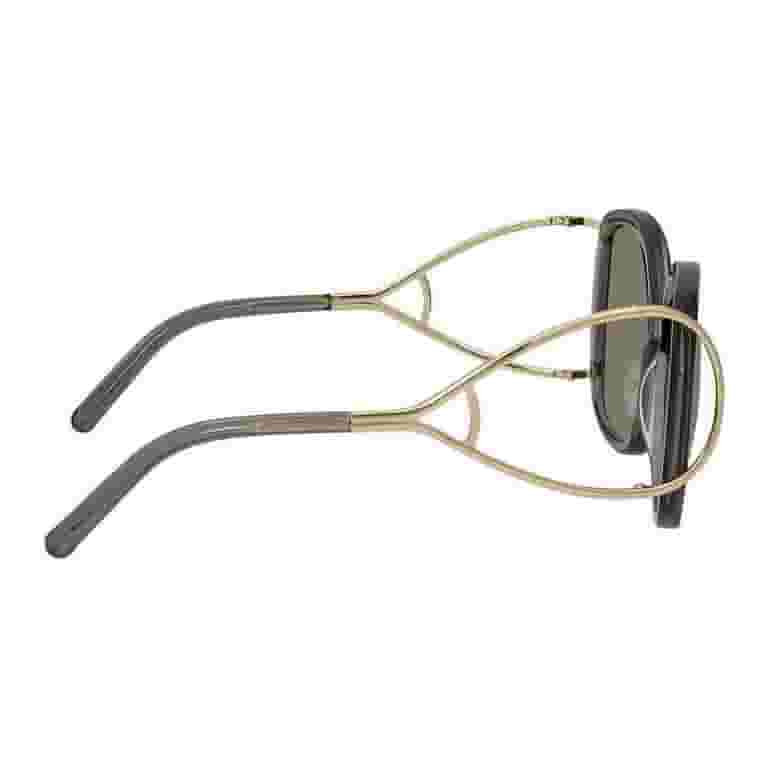 ● CHLOE ● サングラス Black-Gold / Grey Gradient / 59mm Chloe Womens Square Sunglasses CE702S 035 Gold Grey/Grey