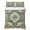Blue Green Orange, variant on Queen Quilt Set 90''x96'', Green Orange Beige Boho Lightweight Bedspread Coverlet Set with 2 Pillow Shams, Retro Ethnic Tribal Abstract Art Breathable All Season Quilt Bedding for Bedroom/Guest Room