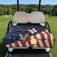thumbnail image 2 of Whosucclay American Flag Butterfly Print Club Car Seat Covers, Golf Cart Accessories for EZGO Yamaha Club Cart 2-Person Golf Cart, 4 Pockets 51.18 x 30.3 inches, 2 of 9