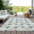 thumbnail image 6 of Addison Rugs Chantille Indoor/Outdoor Transitional Circles Teal Washable Rectangle Rug, 8' x 10', 6 of 6