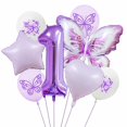 thumbnail image 1 of Decoraciones de fiesta de primer cumpleaños para niñas, color morado, 1 of 4