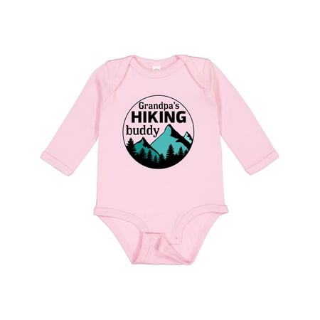 

Inktastic Grandpa s Hiking Buddy with Mountains and Trees Gift Baby Boy or Baby Girl Long Sleeve Bodysuit