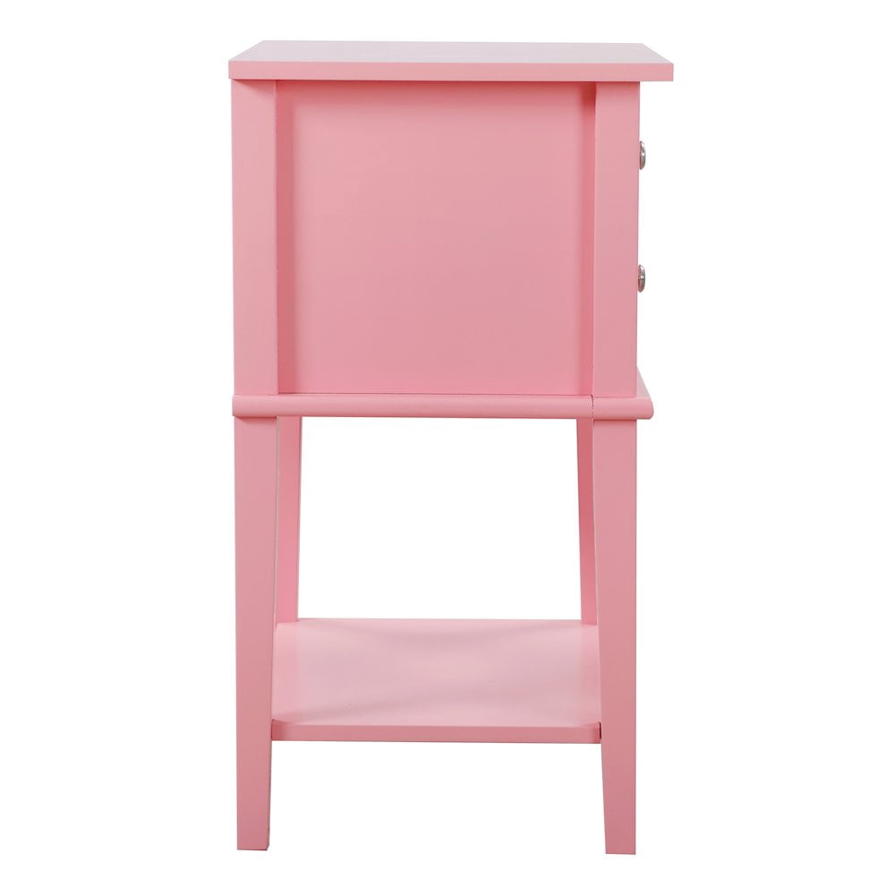 Glory Furniture Newton Nightstand in Pink Color