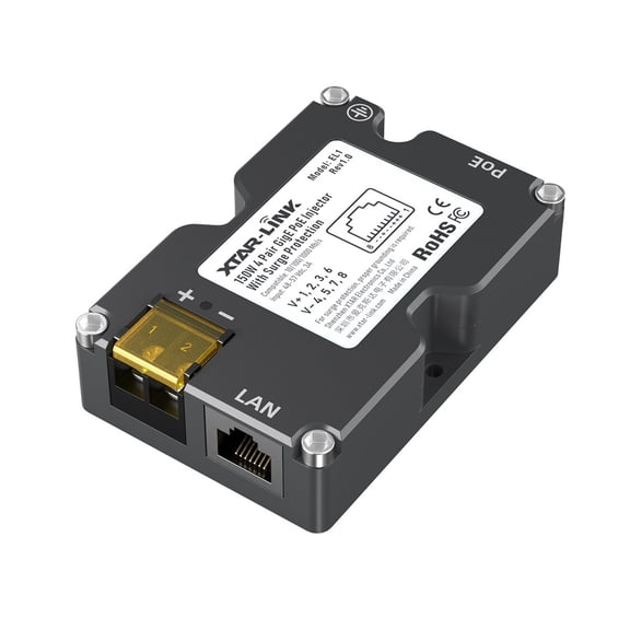 Injueey Fuente de alimentación estable para señales de techo El metal garantiza una mejor textura Fuente de alimentación POE Ethernet GEN2 Teléfono y Comunicación