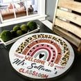 thumbnail image 6 of Flagwix Personalized Back To School Sign, Custom Round Wooden Teacher Name Sign, Classroom Decor, Unique Teacher Gifts, Rustic Boho Rainbow Door Sign - 18 inches, 6 of 10