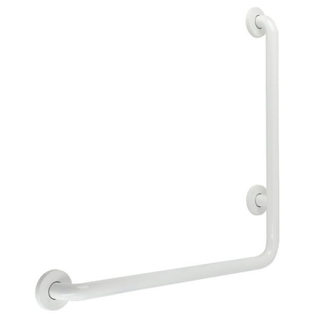 Kingston Brass GBL1424CSLW 24"x 24" L-Shaped Grab Bar - Left Hand, White