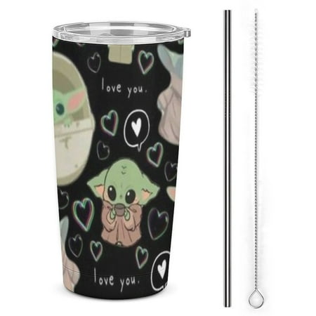 

6276188989930 Car Cup Insulated Tumbler Travel Cup Keeps Drinks Cold & Hot 20oz - with Straw Lid Stainless Steel