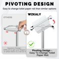 thumbnail image 3 of WZKALY Toilet Paper Holder Stand, Polished Chrome Toilet Paper Holder Free Standing, Post Pivoting Design & Stable Weighted Base SUS304 Stainless Steel for Bathroom(Mega Roll) C98, 3 of 3