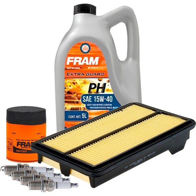 Kit De Afinación Con Aceite 15W40 Mineral, Bujías Cobre, Filtro De Aire Y Filtro De Aceite 7 Piezas Compatible con Honda Civic L4 2.0L DE 2006 A 2011