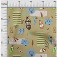 thumbnail image 2 of oneOone Cotton Cambric Light Brown Fabric Summer Beach Fabric For Sewing Printed Craft Fabric By The Yard 56 Inch Wide, 2 of 6
