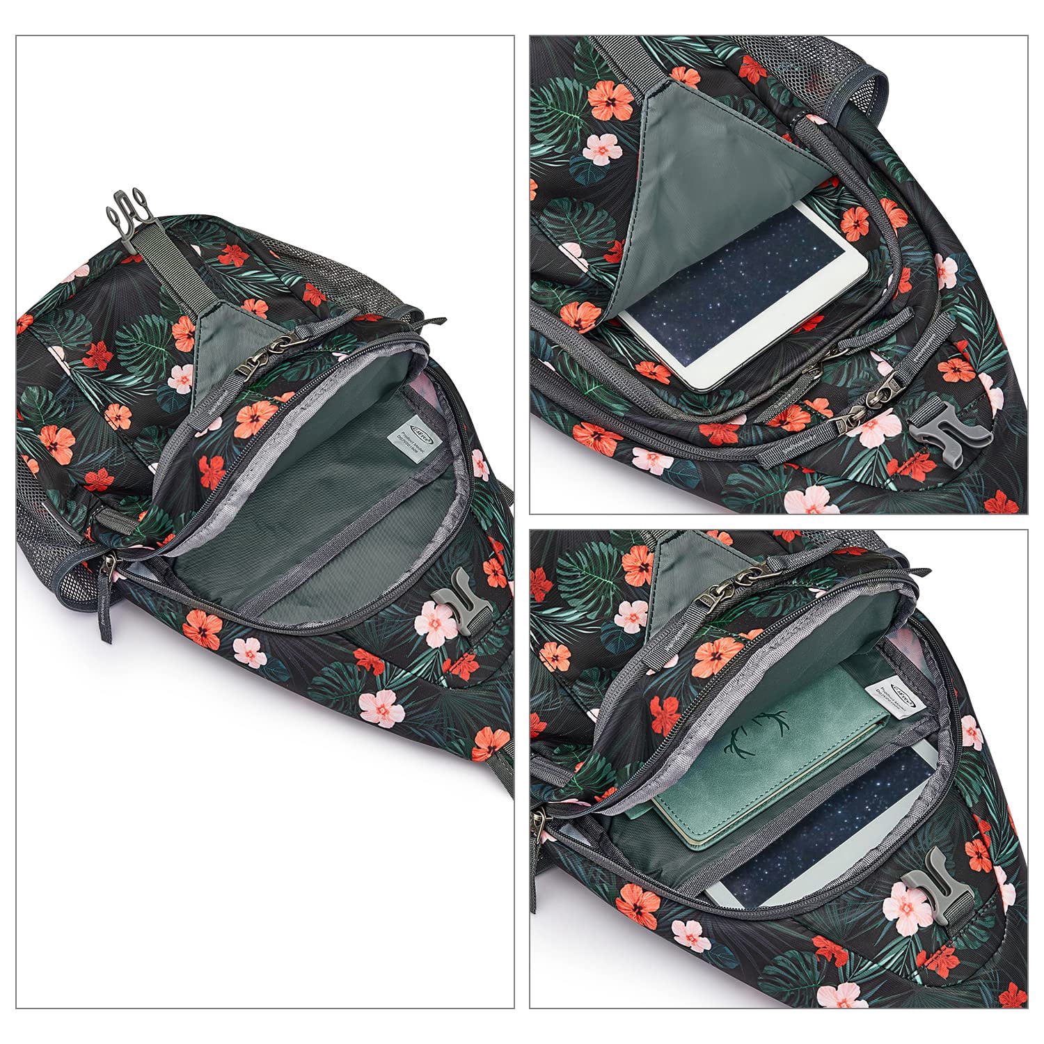 G4Free Sling Bag RFID Blocking Sling Backpack Crossbody Chest Bag Daypack for Hiking Travel