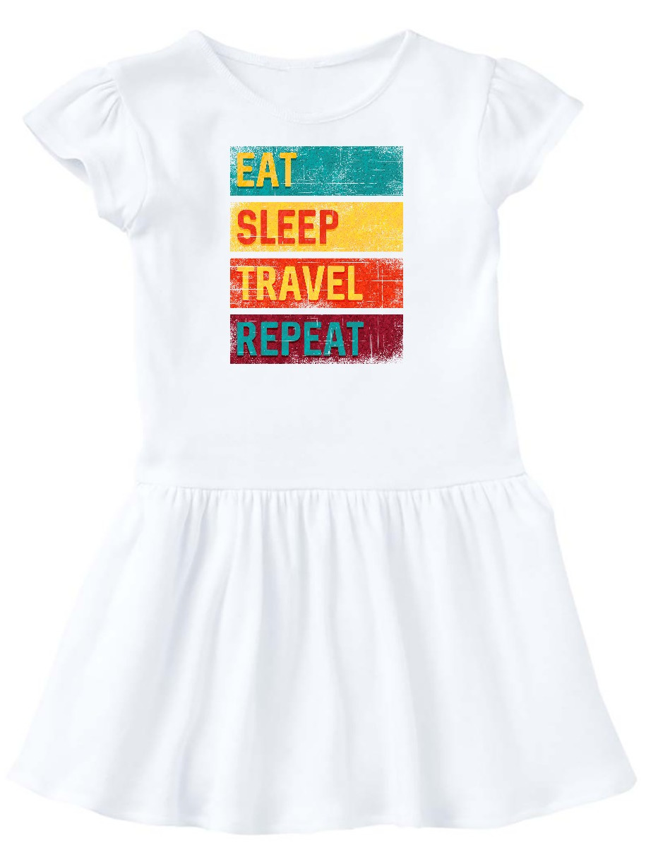Vacation Eat Sleep Travel Repeat Toddler Dress - Walmart ...