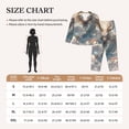 thumbnail image 3 of KLL Cool Cloud White Dragon Print Women's Long Sleeve Pajamas with Pants Sleepwear Loungewear 2 Set-X-Large, 3 of 7