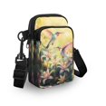 thumbnail image 3 of HELLHERO Adjustable Strap Cross Body Purse Adults Polyester Daily Commute or Casual Outings 4.33x1.97x7.09 Adjustable Shoulder Strap, Hummingbirds and Lilies, 3 of 7