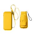 thumbnail image 4 of Mini paraguas plegable, pequeño paraguas de bolsillo, mochila, bolso, paraguas para exteriores. Amarillo, 4 of 9