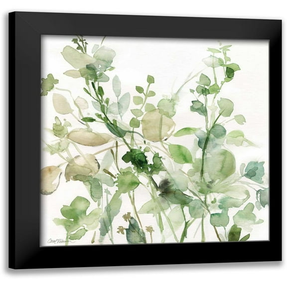 Robinson, Carol 12x12 Black Modern Framed Museum Art Print Titled - Sage Garden II