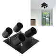 thumbnail image 1 of Track Lighting Fixtures, 4 Light Track Lamp Holder Matte Black Colorfast Adjustable Head  for Hall, 1 of 8