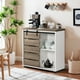 thumbnail image 5 of Gabinete auxiliar de MDF FurnitureR con puerta corrediza para almacenamiento, 5 of 8
