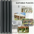 thumbnail image 3 of (4 Panels) Upgraded Outdoor Windproof Curtains Panels Water Resistant Blackout Drapes for Patio Garden Cabana Thermal Insulated Sun Block Noise Isolation Dustproof Grey, 3 of 10