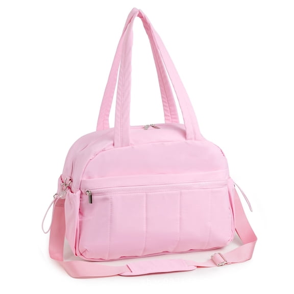 Soft Large Gym Bag for Women, Duffle Bag for Travel with Wet Pocket, Lightweight Carry on Weekender Duffel, Water Resistant Shoulder Bag Duffle Bag with Detachable Strap