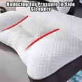thumbnail image 2 of Cervical Pillow, Goose Down Pillows, 2025 Sleep Enhancing Cervical Support Comfort Goose Down Pillow, 4 Zones of Pressure, Soft Sleep Enhancing Cervical Pillow, 2 of 7
