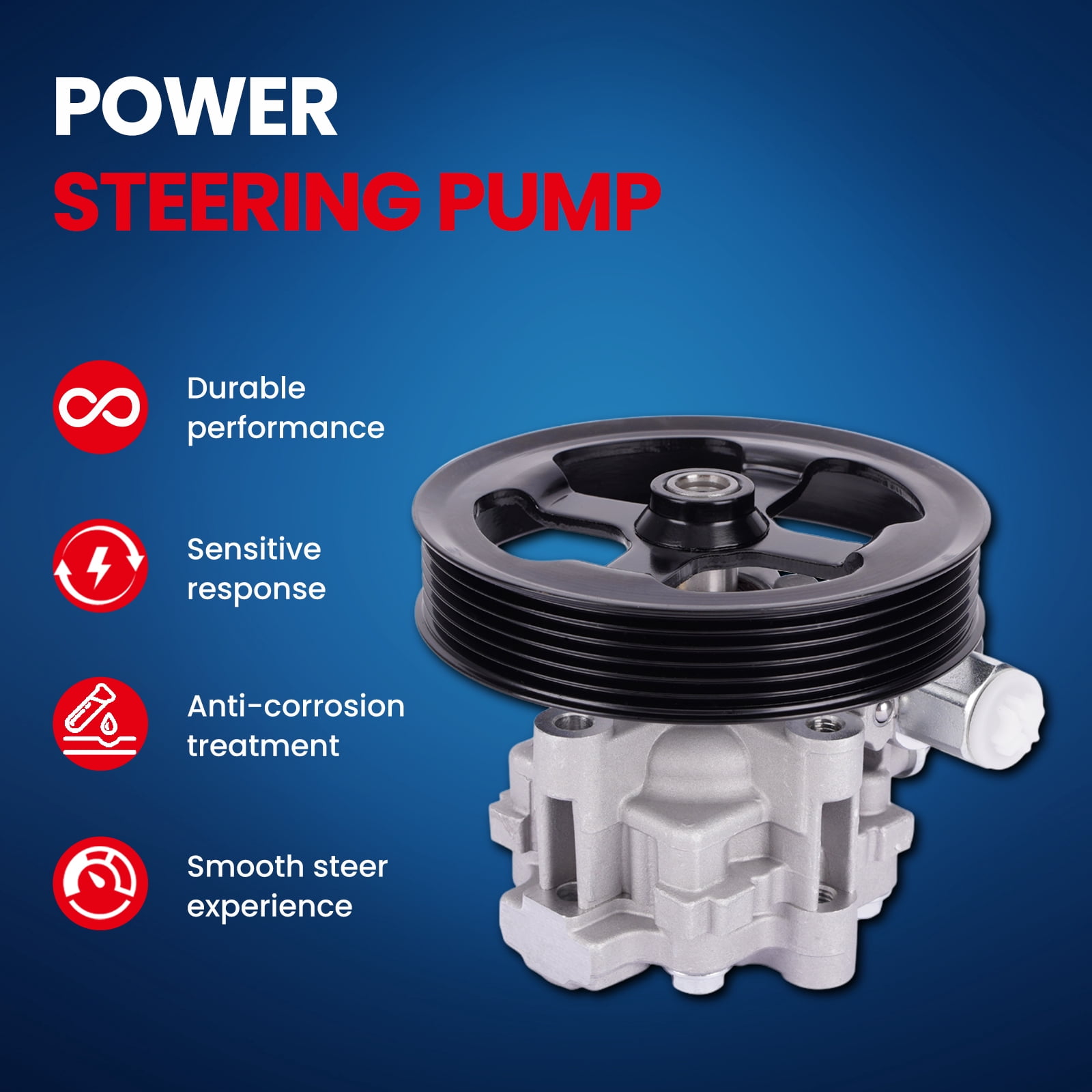 MOCA AUTOPARTS Power Steering Pump Fit for 2011-2014 Chrysler 200 2.4L & 2007-2010 Chrysler Sebring 2.4L & 2009-2020 Dodge Journey 2.4L