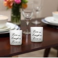 thumbnail image 3 of Hosley Set of 4, 4 inch High, Clear Glass Inspirational Tea Light Holders, 3 of 5