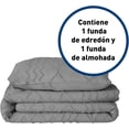 thumbnail image 2 of Juego de Funda Duvet Bluelander para Edredon Individual, Funda para Almohada, Diseño de Líneas, Gris, 2 of 5