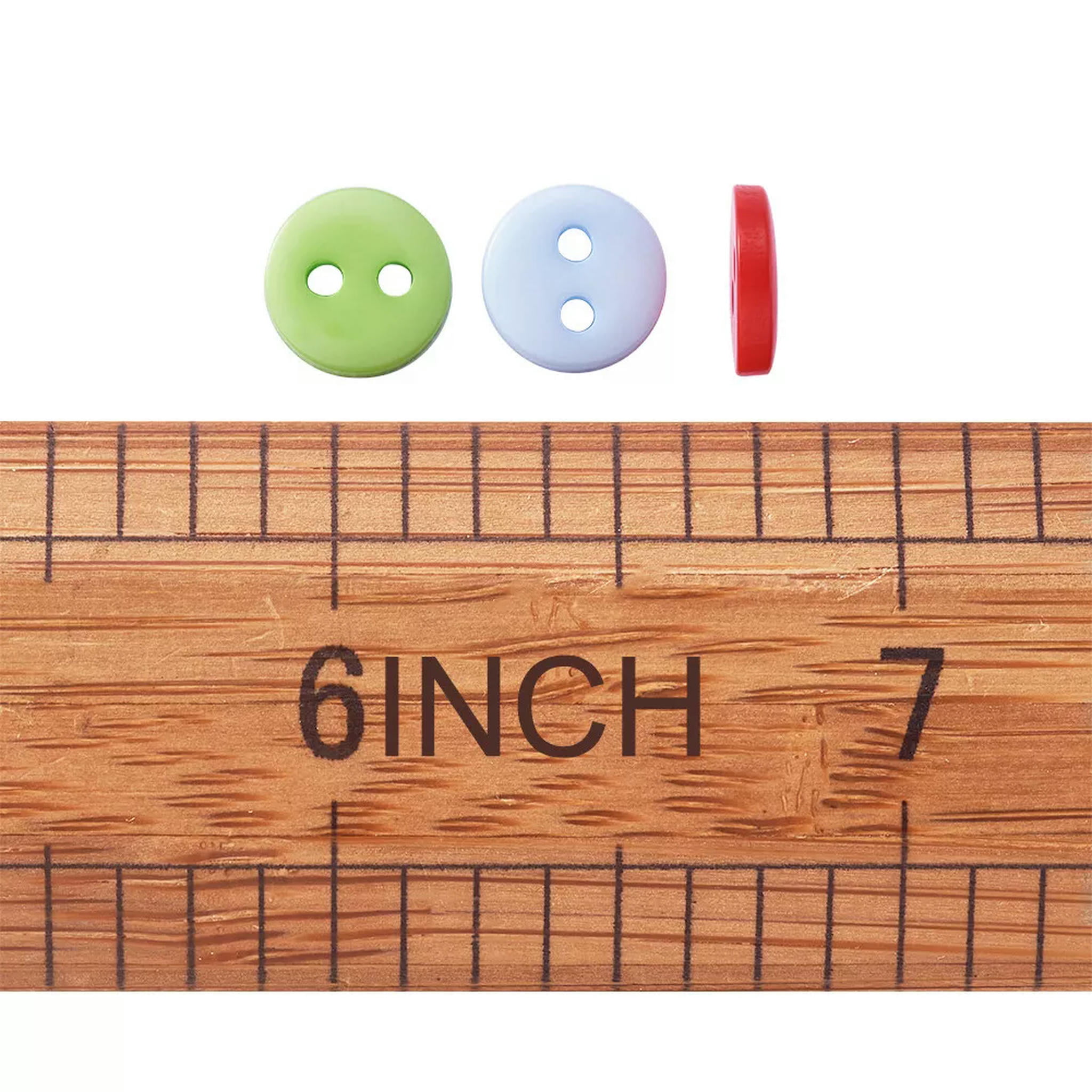 U8MO 2000pcs Flat Round 2-Hole Buttons Resin Button For DIY Sewing Craft 9mm Hole:1mm