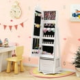 thumbnail image 2 of Gymax Armoire à Bijoux pour Enfants avec Tiroir Miroir Pleine Longueur 2 Angles d'Inclinaison Réglables Rose, 2 of 10