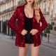 thumbnail image 1 of TaTaai Elegant Sequin Blazer for Women, Lapel Collar Open Front Party Jacket, Shiny Top for Festive Occasions and Date Nights, Glamorous Wedding Guest Apparel Gift, 1 of 7