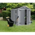 thumbnail image 6 of Keter 213413 Manor DD 6 X 8 Foot All Weather Outdoor Storage Shed, Grey, 6 of 7