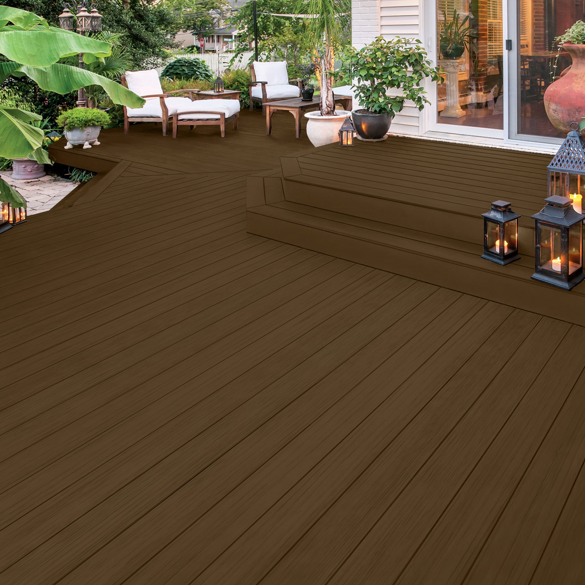 Olympic Elite 1 Gallon SC-1056 Olivewood Solid Advanced Exterior Stain and Sealer in One