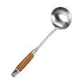 thumbnail image 2 of PENGXIANG Ustensiles de Cuisine en Acier Inoxydable pour la Cuisson Moderne et Outil de Cuisson de Service avec Utilisation de la Cuisine Manche en Bois - Louche, 2 of 4