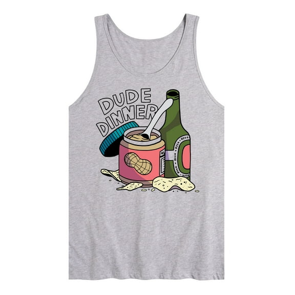 Instant Message - Dude Dinner Peanut Butter Beer - Men's Jersey Tank Top