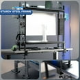 thumbnail image 4 of VIVO Black 40" Clamp-on 2-Tier Gaming Shelf System Organization with Pegboard, 4 of 8