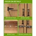 thumbnail image 5 of Outdoor Wooden Large Storage Cabinet, Garden Shed Outside Wood Tool Organizer with Waterproof Roof, Shelves, Double Doors, Adjustable Shelving for Garden Garage Yard Organization (Shippe in 2 Boxes), 5 of 7