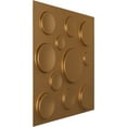 thumbnail image 2 of Ekena Millwork 19 5/8"W x 19 5/8"H Cosmo EnduraWall Decorative 3D Wall Panel, Bright Coat Gold (Covers 2.67 Sq. Ft.), 2 of 6