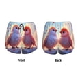 thumbnail image 2 of JUNZAN Heart Sky Bird Couple Print Women's Athletic Gym Running Shorts with Phone Pockets - Workout Shorts-X-Large, 2 of 5