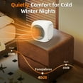 thumbnail image 6 of Fanqiebros Upgraded Space Heater, Coffee Mug Warmer for Desk, 12H Timer, 800W PTC Ceramic Heater, 2 Speeds Small Portable Electric Heater for Bedrooms, Offices, Home, 6 of 10