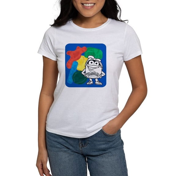 CafePress - Play Doh Can Splatter T Shirt - Women's Classic T-Shirt