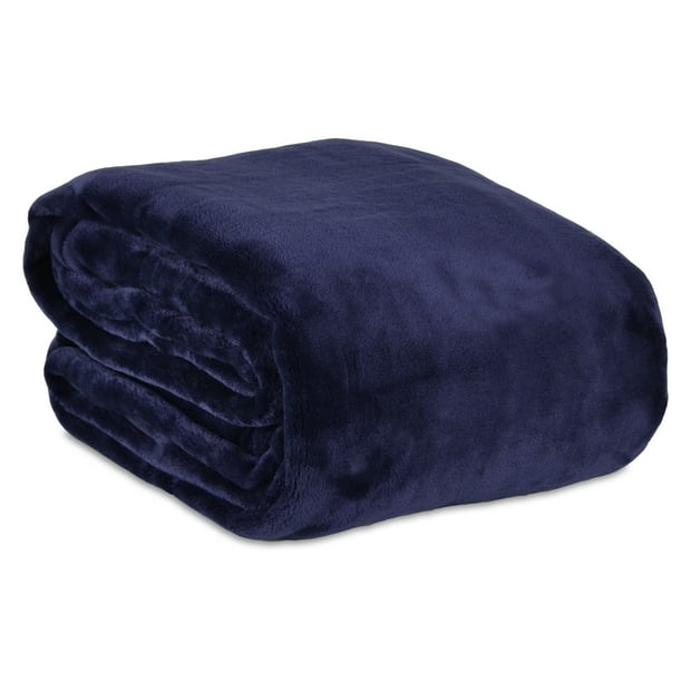 Opulence Berkshire Velvetloft Blanket Midnight Blue / King Walmart