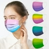 500 Pack Multi Color Disposable Face Masks USA Made 3 Ply for Protection, Elastic Ear Loop Mask for Adult
