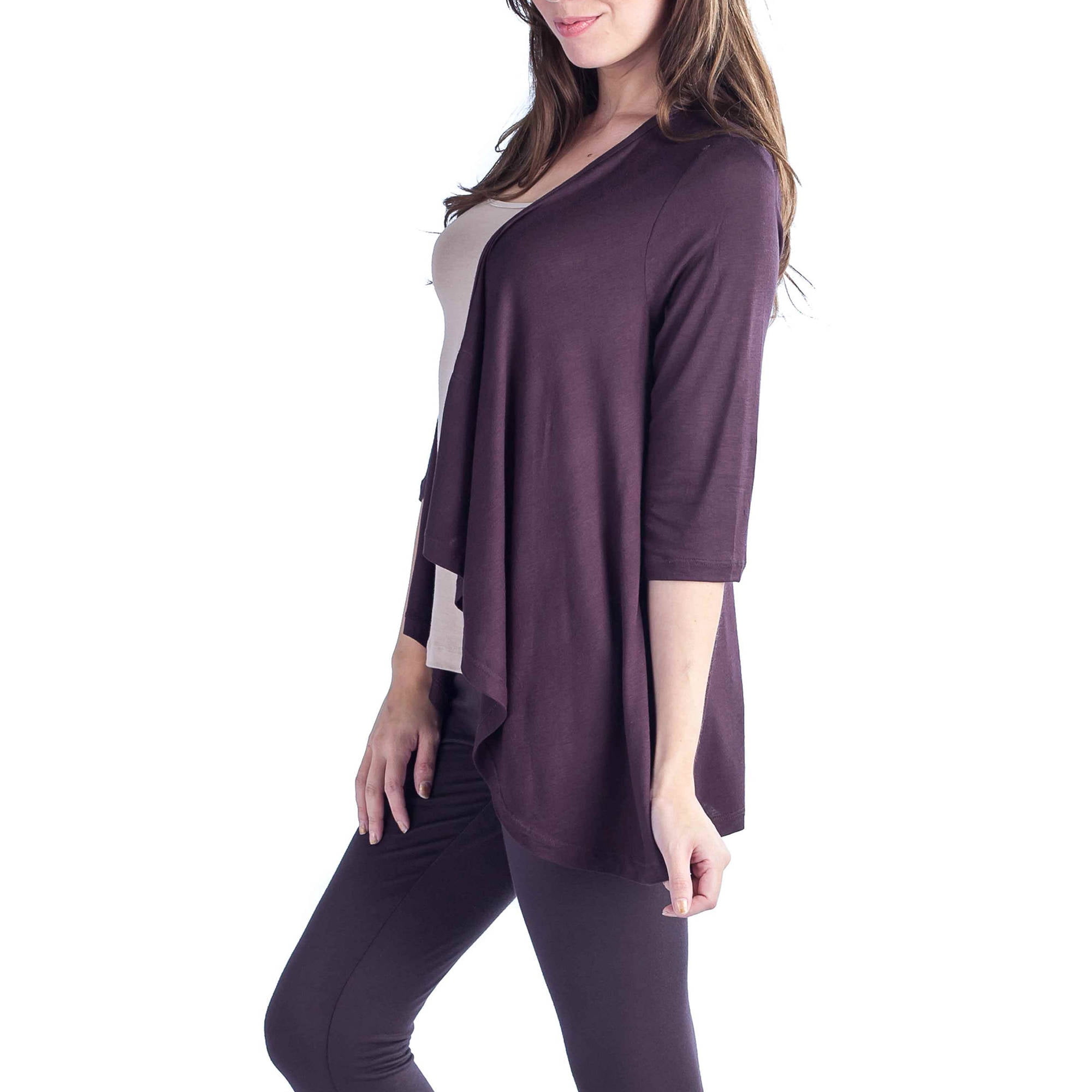 24/7 Apparel Women's 3/4-Sleeve Open Shrug