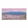 thumbnail image 1 of Mountain Gym Towel, Spring Season Picturesque of Cherry Blossoms Sakura Pink Violet Tones, One-Sided Quick Dry Microfiber for Beach Fitness & Swimming, 60" x 30", Lilac and Multicolor, by Ambesonne, 1 of 2